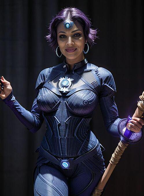 AI Porn Image of Indian Happy Small 40-50 Years Old Pixie