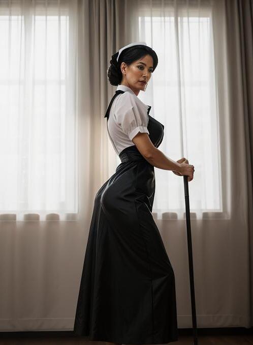 AI Porn Image of Housemaid 60 Years Old Mature Granny