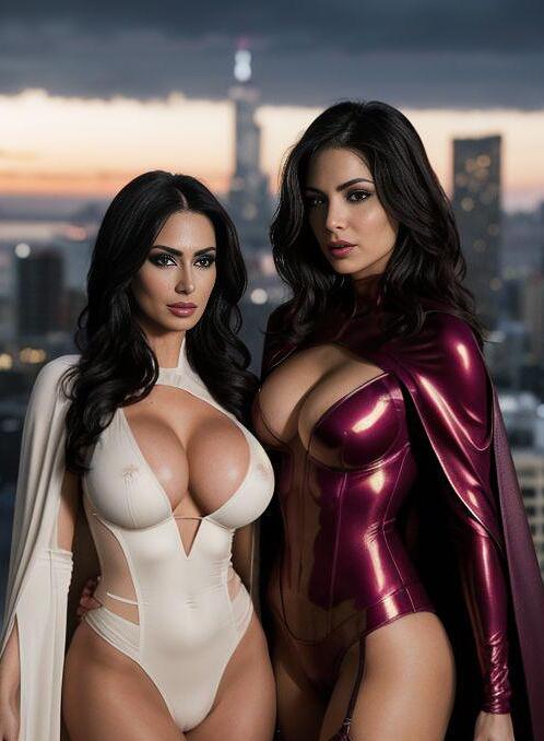 AI Porn Image of Totally Naked Ivory Seductive 30-40 Years Old Huge Boobs Milf