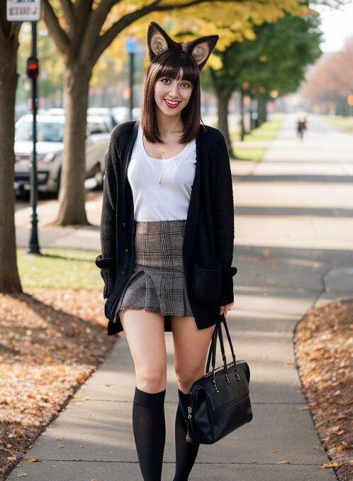 AI Porn Image of 20-30 Years Old White No Accessories Natural Cardigan