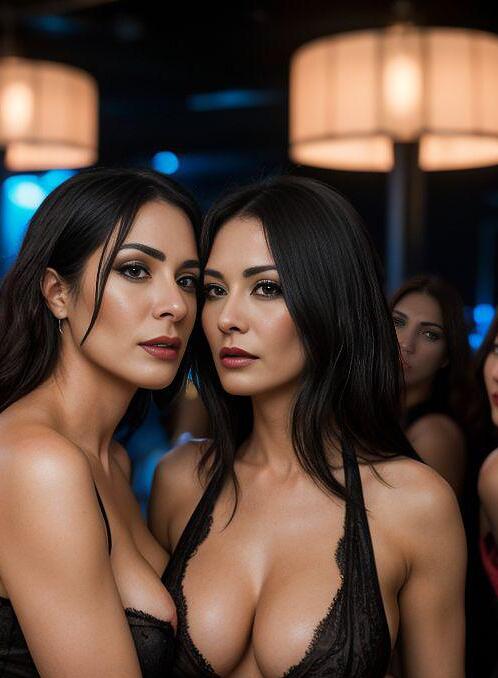 AI Porn Image of 40-50 Years Old Night Club 2 Women